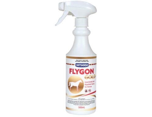 Flygon Gold Insecticide and Repellent Spray keeps flies and mosquitoes away. This natural formula provides protection and lasting relief.